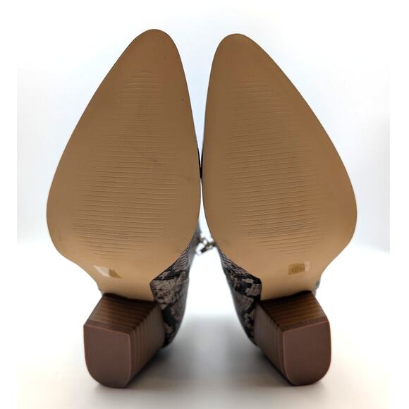 Lulus X Matisse Spirit Ankle Booties Snakeskin Print Womens Size US6M EU37 - Picture 6 of 10